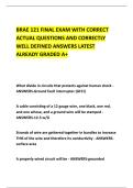 BRAE 121 FINAL EXAM WITH CORRECT &NewLine;ACTUAL QUESTIONS AND CORRECTLY &NewLine;WELL DEFINED ANSWERS LATEST &NewLine;ALREADY GRADED A&plus; 