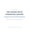 TOEFL SPEAKING TAKE AN INTERVIEW REAL QUESTIONS&colon; Complete Answer Manual with Minimal Materials &lpar;368 Task Sets &CenterDot; 1472 Questions&rpar;&NewLine;