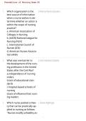 Foundations of Nursing Exam 1 Practice Questions&comma; Answers & Study Guide PDF