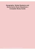 Geography Global Systems & Governance Exam Questions Complete Study Guide 2026&sol;2027