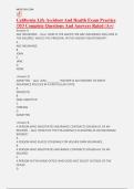 California Life&comma; Accident & Health Insurance Exam 2025&sol;2026 &vert; Complete 350&plus; Q&A with Correct Answers &vert; Pass with Confidence