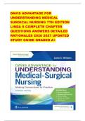 DAVIS ADVANTAGE FOR UNDERSTANDING MEDICAL SURGICAL NURSING 7TH EDITION LINDA S COMPLETE CHAPTER QUESTIONS ANSWERS DETAILED RATIONALES 2026 2027 UPDATED STUDY GUIDE GRADED A&plus;
