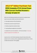 ATLS 10th Edition Practice Questions and Verified Answers 2026&ndash;2027 &vert; Advanced Trauma Life Support Exam Prep