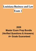 Louisiana Business and Law Exam 2 PDF &vert; Contractor Licensing Study Guide&comma; Practice Questions & Exam Review 2026
