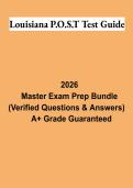 Louisiana P&period;O&period;S&period;T&period; Test Guide PDF &vert; Police Officer Certification Study Guide&comma; Practice Questions & Law Enforcement Exam Review 2026