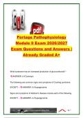 PORTAGE PATHOPHYSIOLOGY EXAM COMPLETE PACKAGE DEAL