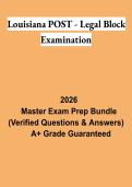 Louisiana POST &ndash; Legal Block Examination PDF &vert; Peace Officer Legal Study Guide&comma; Practice Questions & Law Enforcement Exam Review 2026