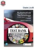 Automotive Technology 7th Ed &lpar;2025&rpar; All Chapter included  - James D&period; Halderman - Test Bank PDF