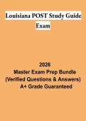 Louisiana POST Study Guide Exam PDF &vert; Peace Officer Certification Practice Questions&comma; Answers & Law Enforcement Exam Review 2026