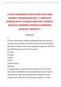 ATI RN LEADERSHIP PROCTORED WITH NGN&NewLine;NEWEST VERSION 2026-2027 3 COMPLETE&NewLine;VERSION EACH 80 QUESTIONS AND CORRECT&NewLine;DETAILED ANSWERS &lpar;VERIFIED ANSWERS&rpar;&NewLine;&vert;ALREADY GRADED A&period;