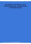 Wellcare ACT Mastery Exam Extras 2024 Comprehensive Certification Study Guide 2026&sol;2027