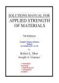 Solutions Manual for Applied Strength of Materials 7th Edition by Robert L&period; Mott and Joseph A&period; Untener&NewLine;