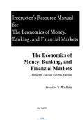 Instructor&rsquo;s Resource Manual&NewLine;for&NewLine;The Economics of Money&comma;&NewLine;Banking&comma; and Financial Markets