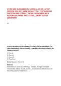 ATI RN MED SURG&sol;MEDICAL SURGICAL ATI RN LATEST&NewLine;VERSION 2026-2027 EXAM WITH ACTUAL TEST BANK 700&NewLine;QUESTION AND CORRECT DETAILED ANSWERS WITH&NewLine;RATIONALES&period;RATED FIVE STARS&period;&comma;&comma;&comma; &lpar;MOST TESTED&NewLine;QUESTIONS&rpar;