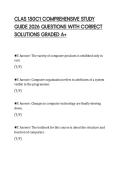 CLAS 150C1 COMPREHENSIVE STUDY&NewLine;GUIDE 2026 QUESTIONS WITH CORRECT&NewLine;SOLUTIONS GRADED A&plus;&NewLine;