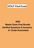AT&T Final Exam PDF &vert; Employee Training Study Guide&comma; Practice Questions&comma; Answers & Exam Review 2026