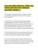 CLAS 150C1 FINAL EXAM FALL SCRIPT 2026&NewLine;TESTED QUESTIONS WITH COMPLETE&NewLine;SOLUTIONS GRADED A&plus;