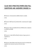 CLAS 150C1 PRACTICE PAPER 2026 FULL&NewLine;QUESTIONS AND ANSWERS GRADED A&plus;