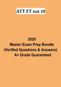 AT&T ET Test 10 PDF &vert; Employee Training Study Guide&comma; Practice Questions&comma; Answers & Exam Review 2026