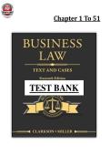 Business Law 16th Edition &lpar;2025&rpar; Chapter&period; 1-51 - Clarkson&comma; Miller - Test Bank PDF