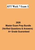 AT&T Week 7 Exam 3 PDF &vert; Employee Training Study Guide&comma; Practice Questions&comma; Answers & Exam Review 2026