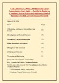 CHC CERTIFICATION EXAM PREP 2026 Latest &NewLine;Comprehensive Study Guide &mdash; Certified in Healthcare &NewLine;Compliance Review Healthcare Compliance &bull; Detailed &NewLine;Rationales &bull; Verified Answers &bull; Success Workbook 