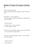 CHEM 219 Organic Chemistry Module Portfolio &ndash; Study Guide & Exam Review