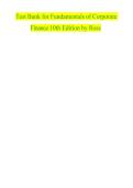 Test Bank for Fundamentals of Corporate Finance 10th Edition by Ross