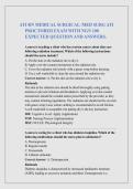 ATI RN MEDICAL SURGICAL &sol;MED SURG ATI PROCTORED EXAM WITH NGN 100 EXPECTED QUESTION AND ANSWERS 2026&sol;2027 FREQUENTLY TESTED Q&A FROM PAST PAPERS &ndash; MOST EXPECTED QUESTIONS FOR THE EXAM &ndash; MUST KNOW BEFORE THE EXAM&period;&NewLine;