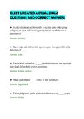 CLEET UPDATED ACTUAL EXAM&NewLine;QUESTIONS AND CORRECT ANSWERS&NewLine;