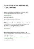 CLG 0010 EXAM ACTUAL QUESTIONS AND&NewLine;CORRECT ANSWERS
