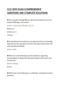 CLG 0010 EXAM COMPREHENSIVE&NewLine;QUESTIONS AND COMPLETE SOLUTIONS&NewLine;