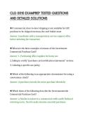 CLG 0010 EXAMPREP TESTED QUESTIONS&NewLine;AND DETAILED SOLUTIONS