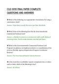 CLG 0010 FINAL PAPER COMPLETE&NewLine;QUESTIONS AND ANSWERS