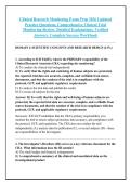 Clinical Research Monitoring Exam Prep 2026 Updated &NewLine;Practice Questions&comma; Comprehensive Clinical Trial &NewLine;Monitoring Review&comma; Detailed Explanations&comma; Verified &NewLine;Answers&comma; Complete Success Workbook 