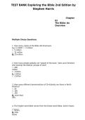 Test Bank for Exploring the Bible 2nd Edition by Stephen Harris Questions and Answers&NewLine;