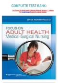 COMPLETE TEST BANK&colon;&NewLine;&NewLine;For Focus On Adult Health&colon; Medical-Surgical Nursing 1st Edition By Linda Honan Graded A&plus; Latest Update&period;&NewLine;