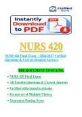 NURS 420 &lpar;Midterm & Final Exam&rpar; &vert; Complete Study Guide & Exam Prep