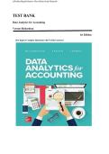 Data Analytics for Accounting 1st Edition Test Bank &vert; 500&plus; Q&A for IMPACT Cycle & Audit Analytics &lpar;Richardson&comma; Chang&comma; Smith&rpar;