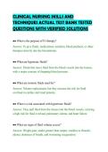 CLINICAL NURSING SKILLS AND&NewLine;TECHNIQUES ACTUAL TEST BANK TESTED&NewLine;QUESTIONS WITH VERIFIED SOLUTIONS