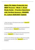 Alpha Phi Alpha Fraternity Inc&comma; &NewLine;IMDP Process - Week 1&period; Exam &NewLine;Study Guide &ndash; Practice Questions &NewLine;with Verified Answers&period; GRADED &NewLine;A&plus;&period; Latest 2026&sol;2027 Update 