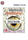 Human Anatomy 6th Edition  Chapter&period; 1-26 - Kenneth S&period; Saladin - Test Bank PDF