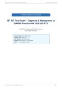 NR 607 Final Exam &ndash; Diagnosis & Management in&NewLine;PMHNP Practicum III 2026 UPDATE