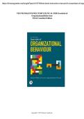 Test Bank & Instructor&rsquo;s Manual for Essentials of Organizational Behaviour &vert; 3rd Canadian Edition &vert; Chapters 1&ndash;14 &vert; Study Guide