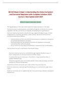 NR 507 Week 6 Edapt&colon; Understanding the Endocrine System and Hormonal Regulation with Complete Solutions 100&percnt; Correct &vert; New Update 2026-2027