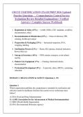 CRCST CERTIFICATION EXAM PREP 2026 Updated &NewLine;Practice Questions &mdash; Comprehensive Central Service &NewLine;Technician Review Detailed Explanations &bull; Verified &NewLine;Answers &bull; Complete Success Workbook 