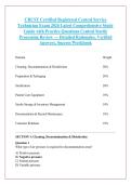 CRCST Certified Registered Central Service &NewLine;Technician Exam 2026 Latest Comprehensive Study &NewLine;Guide with Practice Questions Central Sterile &NewLine;Processing Review &mdash; Detailed Rationales&comma; Verified &NewLine;Answers&comma; Success Workbook
