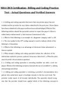 NHA CBCS Certification &ndash; Billing and Coding Practice Test with Verified Answers for 2027&sol;2028 Exam Preparation