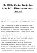 NHA CBCS Certification &ndash; Practice Exam Review Set 2 &ndash; 150 Questions and Answers for 2027&sol;2028 Exam Preparation