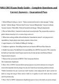 NHA CBCS Exam Study Guide &ndash; Complete Questions and Correct Answers for 2027&sol;2028 Exam Preparation